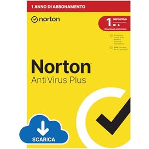 Norton Antivirus Plus 2025, 1 Dispositivo, Licenza di 1 Anno, Pc o Mac