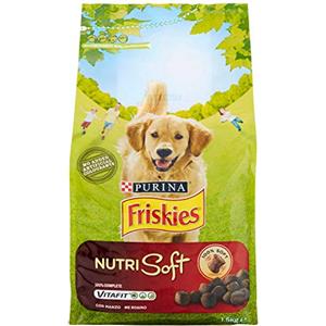Friskies Purina Friskies Crocchette Cane Vitafit Nutri Soft con Manzo, 1.5 kg