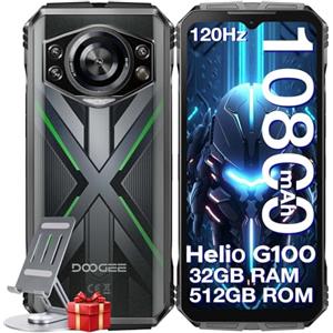 DOOGEE S cyber Pro Rugged Smartphone, 32(12+20) GB+512GB Helio G100, 10800mAh/33W 6,6