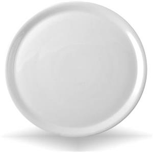 Saturnia Piatto Pizza Napoli Bianco 28 cm in Porcellana - Set da 6 Pz, Ecologico e Lavabile in Lavastoviglie