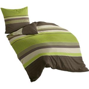 Bierbaum Wohnen 4630_13 Lenzuola di Flanella 155x220 cm (Copripiumino) + 80x80 cm (Federa) Colore: Mela