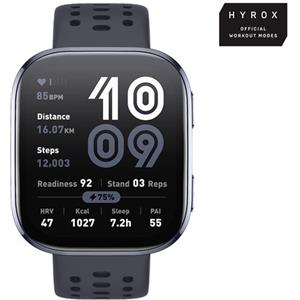 Amazfit Bip 6 Black 5 cm (1.97'') AMOLED Digitale 390 x 450 Pixel Touch screen Nero GPS (satellitare)