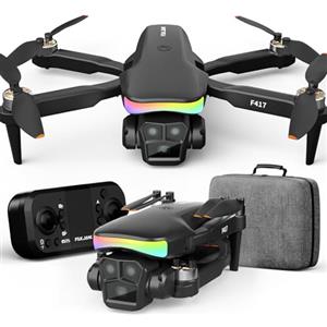 FAKJANK F417 Drone con Telecamera ESC HD 1080P per Bambini e Adulti,LED, Con doppia fotocamera 1080P,motore brushless e funzioni come 3D Flip e FPV,Altitude Hold,Regalo per Ragazzi e Ragazze,borsa a mano,C0