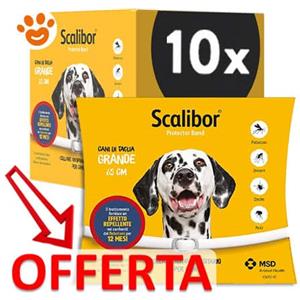 Scalibor Collare per Cani Taglia Grande 65 cm - Offerta [PREZZO A CONFEZIONE] Quantità minima 10 Confezioni