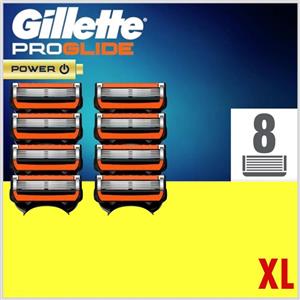 Gillette Proglide Power - Kit 8 Lame di Ricambio con Striscia Idratante per Rasoio da Uomo