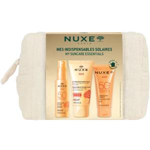 Nuxe Sun Trousse 3 Pezzi: Crema Viso SPF50, Olio Spray SPF50 e Latte Doposole