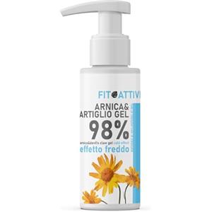 FITOATTIVI NATURA E BENESSERE Arnica Gel Forte 100 ml, Arnica per Cavalli Uso Umano Effetto Freddo 98% con Artiglio del Diavolo Vitamina E Canfora per Massaggi Locali 100% BIO e Made in Italy - FITOATTIVI