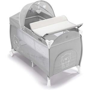 CAM Il Mondo del Bambino - art.L113/T247 - Lettino Daily Plus - perfetto da 0 a 36 mesi - TEDDY GRIGIO