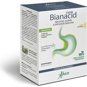 Aboca NeoBianacid 20 Bustine Gusto Limone - Integratore per Reflusso e Acidità