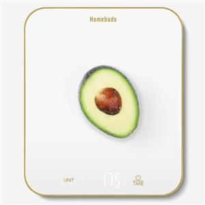 Homebuds 15kg Bilancia Cucina Digitale in 1g, Alta Precisione Assicurato da Bilancia da Cucina Professional Factory dal 2001, Cucina per cucinare e cuocere al forno, LED, 3*AAA, Bianco di Golden Line