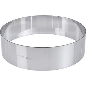 Paderno Anello per Torte, Coppapasta per Torta Gelato, per Dolce, Pasticceria, in Acciaio Inox 18/10, Diametro 22 cm, Altezza 6 cm