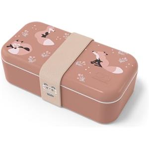 monbento - Porta Pranzo Bambini MB Foodie Fox - Volpe - Scatola Porta Merenda Made in France - Perfetto per Pranzi o Merende a Scuola/Parco - Senza BPA - Sicuro Per Uso Alimentare - Rosa