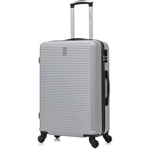 CELIMS - Valigia Media 20 kg Rigida Leggera | Valigia da Stiva 65cm Donna | Lucchetto Integrato | ABS | Trolley Medio 65cm con 4 Ruote | Grigio