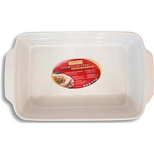 Guardini, Pirofila da forno rettangolare 22x14 cm, Ceramica, Adatta per forno tradizionale e microonde, Bianco, Linea Ceramica