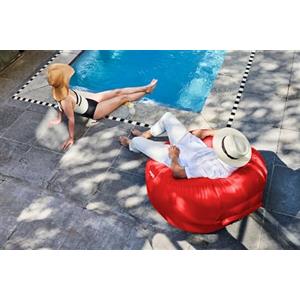 Fatboy® Lamzac O Jungle Rosso | Poltrona ad Aria Jungle Green | Divano/Sacca/Letto Gonfiabile Portatile | 110 x 103 x 62 cm
