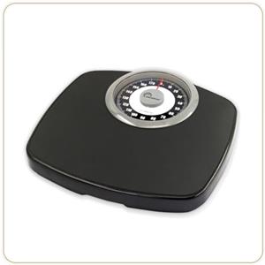 LITTLE BALANCE Confort 180, Bilancia Meccanica per Persona, 180 kg, Gomma, Nero & Cromo