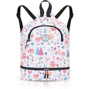HUA ANGEL Zaino Con Coulisse Con Portascarpe Grande Capacità Borsa Da Palestra Separazione A Secco Zaino Da Basket Impermeabile Per Uomo E Donna Sportivo Viaggio All'Aperto Nuoto