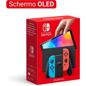 Nintendo Switch (modello Oled) Rosso neon/Blu neon, schermo 7 pollici