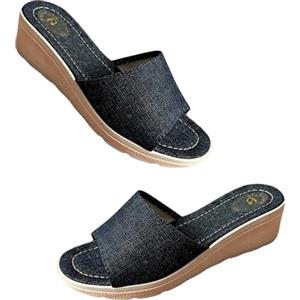 Patrizia Azzi Sandalo Ciabatta Zatterone Donna Elegante tutta in cotone 100% suola antiscivolo in gomma ecologica Made in ITALY (Blu, Sistema Taglie Calzature EU, Adulto, Donna, Numero, Media, 37)