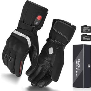 Sun Will Guanti Moto Riscaldati con Batteria Ricaricabile Impermeabile Uomo e Donna Scaldamani Guanti Elettrici Invernali per Ciclismo Sci Caccia Pesca Morbo di Raynaud Artrite XL