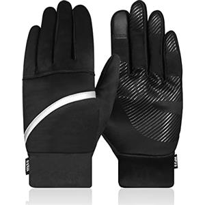 WESTWOOD FOX GEAR Guanti Invernali Caldi Ciclismo Touch Screen Guanti Termici da Corsa per Uomo Donna Gel di Silicone Antiscivolo Polsino Elastico Antiscivolo Resistente all'Acqua Sport all'Aria