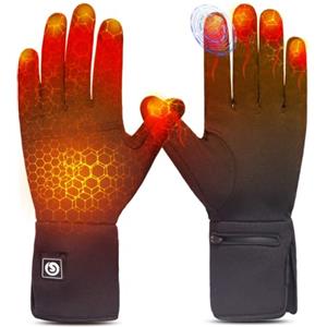 Sun Will Guanti Elettrici Riscaldati Foderato con Batteria Ricaricabile Touchscreen Uomo e Donna Sottili Guanti Termici Invernali Scaldamani Per Ciclismo Sci Caccia Pesca Morbo di Raynaud Artrite