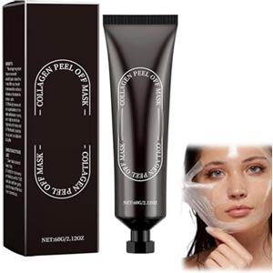 TUKNN Maschera al Collagene, Collagen Film Viso, Maschera Peel Off, Pulizia Della Maschera Facciale, Maschera Viso Peel Off, per la cura della pelle secca e disidratata