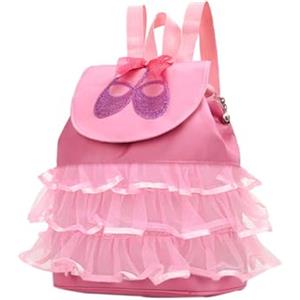 KRUIHAN Borsa da Ballo per Bambine,Zaino Danza Bambina Rosa,Borsone da Ragazze per la Scuola,Viaggio,Sport,Palestra,Nuoto,Asilo,Spiaggia