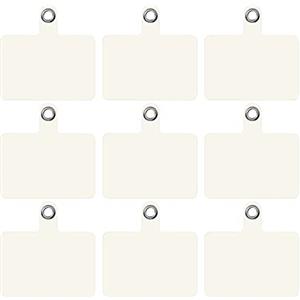 TBOC Toppa di Fisaggio Universali Ricambio per Cordino Laccio Cover Cellulare Telefono [9 unità] Colore [Bianco] Porta Corda Cordini Cellulare da Collo con Tracolla Catena per Accessori Smartphone