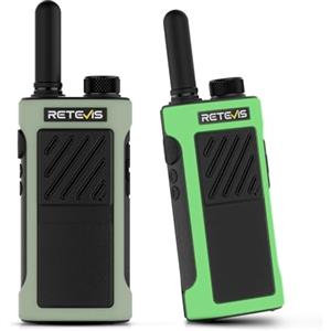 Retevis RB666P Walkie Talkie, Walkie-Talkie Professionale, Ricarica Rapida, 1500mAh, Tipo-C, 16 Canali, CTCSS/DCS, VOX, PMR446 Radio Bidirezionale per Famiglia, Campeggio (2 Pezzi, Nero)
