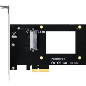 GLOTRENDS Adattatore PU13 U.3 a PCIe 4.0 X4 per SSD U.3 da 2,5 pollici, PCIe 4.0 X4 Full Speed