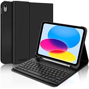 JADEMALL Tastiera iPad A16 11/10 Generazione 10,9/11 Pollici 2025, Custodia iPad 10/11 Generazione 2024/2025 Tastiera, Italiano QWERTY Bluetooth Rimovibile Custodia con Supporto Pencil, Nero
