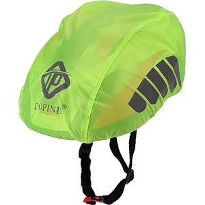 TOPIND Copertura per casco da bici ad alta visibilità in nylon antivento antipolvere antipioggia per bici da strada e ciclismo con strisce riflettenti protezione antipioggia, universale taglia unica