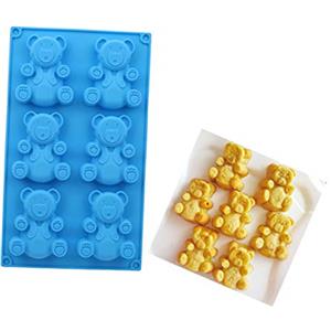 FantasyDay® Stampo in Silicone per Dolci a forma di Orso, 1 pezzi Silicone Muffin Sapone Handmade Stampi per Cubetti di Ghiaccio, Biscotti, Tortini, Cioccolato, Dolci - silicone antiaderente