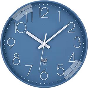 ACCSHINE 30cm Orologio da Parete Radiocontrollato Orologio da Parete Moderno Silenzioso Senza Ticchettio Semplice Classico Orologio al Quarzo per Camera da Letto, Scuola, Ufficio, Soggiorno, Cucina