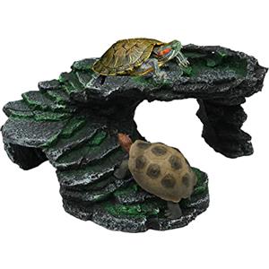 Yuecheng BREUAILY Reptilien Ramp Piattaforma Tartaruga Basking Piattaforma rocce passo barra e geco grotta hideout decorazione terrari accessori rettili decorazione