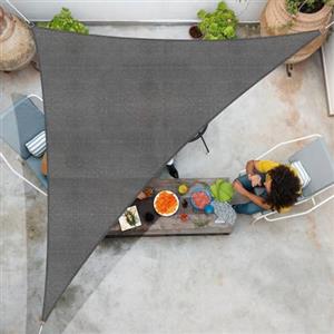 Sunnylaxx 3x3x4,25m Grafite Tenda a Vela Triangolare Vela Ombreggiante, 185G HDPE Vele Parasole Protezione UV 95%,per Esterno, Giardino e Terrazza, Piscina