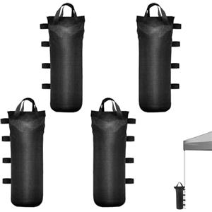 Heting-YQ 4 Pezzi Pesi Per Gazebo Sacchi di Sabbia In Oxford 800D Sacchi Pesi Gazebo Riempibili per Tenda Pop-up Outdoor Pergola Nero
