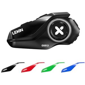 LEXIN Interfono Moto Bluetooth, G2P Interfono Casco Moto, 1000M Sistema di Comunicazione Casco 2 a 6 Motociclisti, FM, Universale Motoslitta & ATV, Singolo