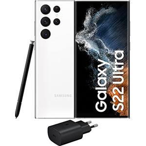 Samsung F-AMZBS908WHEP Galaxy S22 Ultra 5G, unlocked, Caricatore incluso, Cellulare Smartphone Android senza SIM 512GB Display 6.8''¹ Dynamic AMOLED 2X, 5 Fotocamere, 108MP, Phantom White 2022 [Versione Italiana]