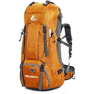 Bseash 60L impermeabile zaino da trekking leggero con copertura antipioggia, zaino da viaggio sport all'aperto per arrampicata campeggio turismo