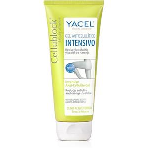 Yacel Cellublock - Crema Anticellulite, Potente Anticellulite, Riduce la ritenzione idrica ed elimina le tossine e l'effetto buccia d'arancia, 200 ml