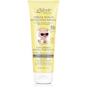E'LIFEXIR Elifexir Baby Care - Crema Solare Minerale Bambini e Neonati | Protettore Solare UVA/UVB/IR-A SPF 50+ | Filtri 100% Minerali | 99% Ingredienti Naturali | Resistente all'Acqua | Viso e Corpo | 100 ml