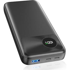 A ADDTOP Power Bank 20000mAh Batteria Esterna - A ADDTOP 22,5W Ricarica Rapida Caricabatteria Portatile PD3.0 QC4.0 con Display Digitale LED e 3 Porte, 2 USB C In&Out, 1 USB A per Smartphone Tablets Nero