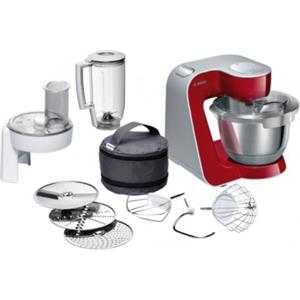 Bosch MUN58720 Robot da Cucina 1000 W 3,9 L Grigio, Rosso, Stainless steel