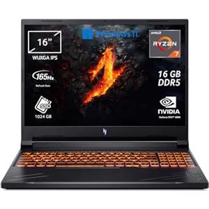 acer Nitro V 16 ANV16-41-R097 Notebook Gaming, Processore AMD Ryzen 7 8845HS, Ram 16 GB DDR5, 1024 GB SSD, Display 16