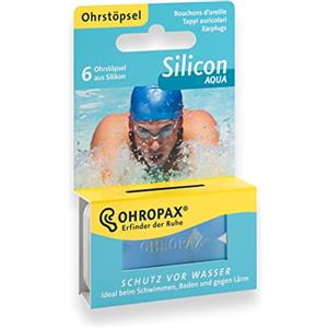 Ohropax Tappi per le orecchie Silicon Aqua, 2 confezioni (2 X 6 pezzi)