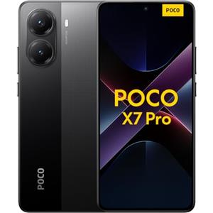 Xiaomi POCO X7 Pro (smartphone), 8+256GB, 50MP camera principale con OIS, batteria da 6.000mAh (typ) con ricarica HyperCharge da 90W, IP68, funzioni AI (caricabatterie non incluso), Nero