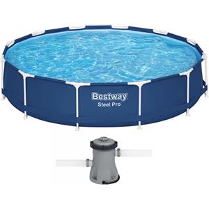 Bestway Steel Pro 56681 - Piscina Rotonda + Pompa filtro 16 W
