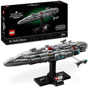 LEGO Star Wars 75405 Starcruiser Home One, Modellino da Costruire di Astronave da Collezione con Fregata Medica Nebulon-B, Idea Regalo di Compleanno per Adulti, Uomo e Donna da Il Ritorno dello Jedi